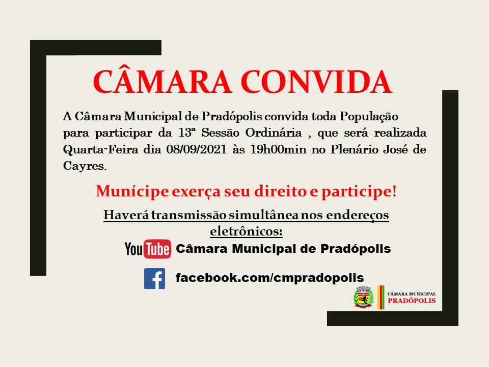 13ª Sessão Ordinária.