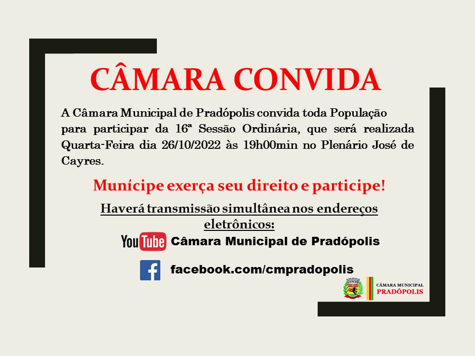 16ª Sessão Ordinária