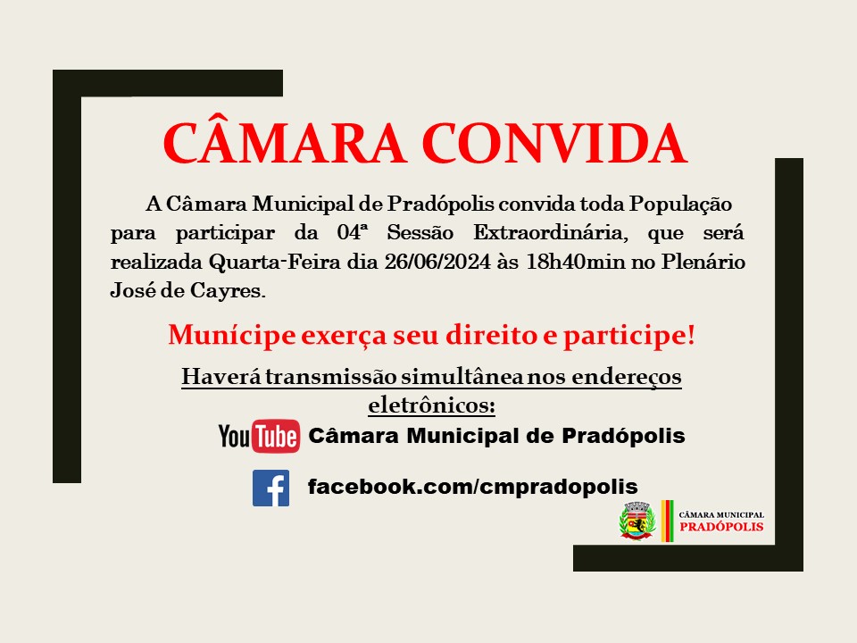 4ª Sessão Extraordinária.