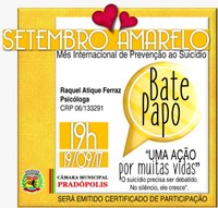 Bate papo "Uma ação por muitas vidas" - Setembro Amarelo!