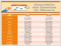 Calendário da Sessões Ordinárias - Exercício 2020