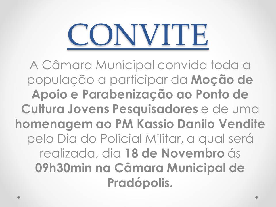 Convite a População!!