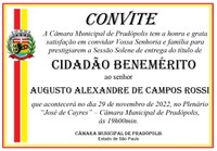 Convite - Sessão Solene.