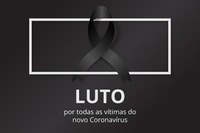 Luto pelas vítimas de COVID-19.