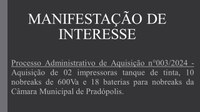 Manifestação de Interesse.
