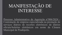 Manifestação de Interesse.