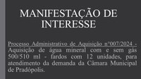 Manifestação de Interesse.