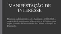 Manifestação de Interesse.