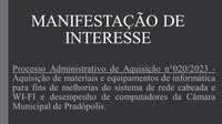 Manifestação de Interesse.
