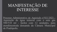 Manifestação de Interesse.