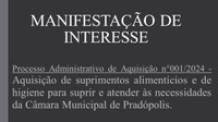 Manifestação de Interesse.