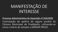 Manifestação de Interesse nº 010/2025.