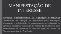 Manifestação de Interesse nº 011/2025.