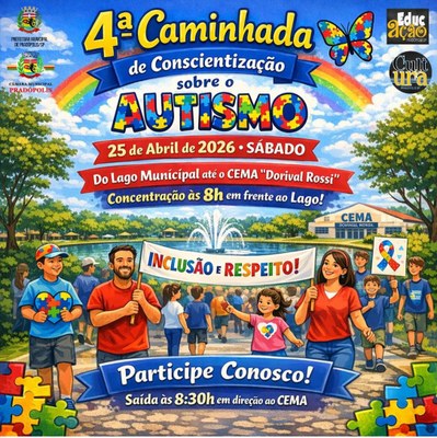 Participe da 4ª Caminhada de Conscientização sobre o Autismo! 💙