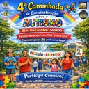 Participe da 4ª Caminhada de Conscientização sobre o Autismo! 💙