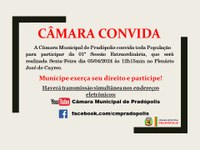 Pauta 01ª Sessão Extraordinária.