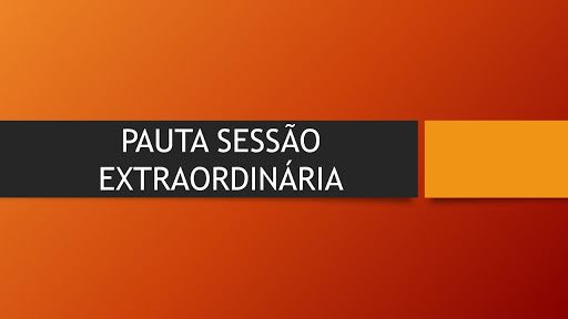 Pauta 05ª Sessão Extraordinária.