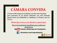 Pauta 12ª Sessão Ordinária.